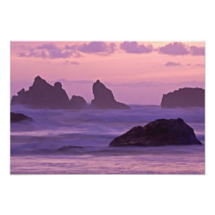 Foto Puesta de sol en las pilas de mar de la playa de B