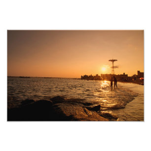 Foto Puesta del sol de la playa - Coney Island -