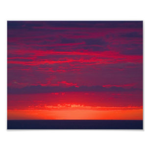 Foto Puesta del sol púrpura y anaranjada abstracta
