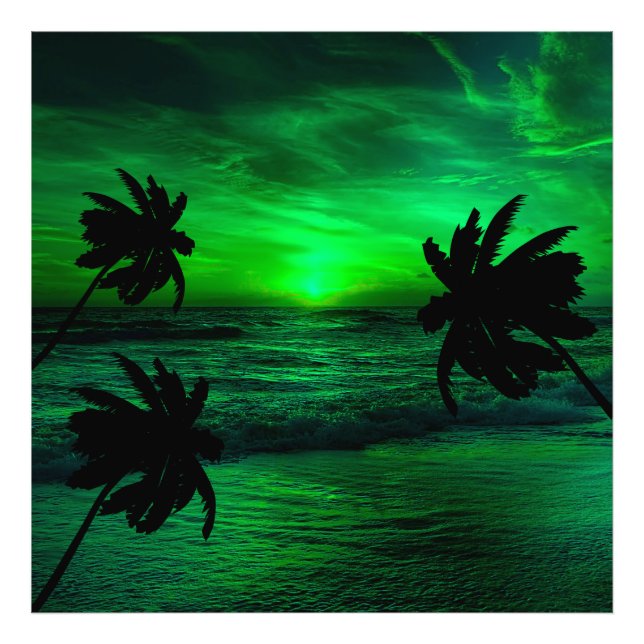 FOTO PUESTAS DE SOL VERDES ESCÉNICO OCEÁNICO (Frente)