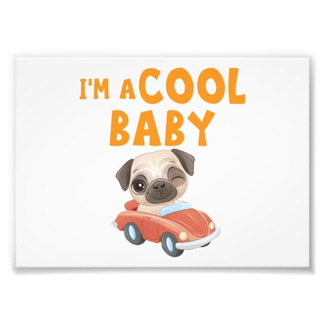 Foto Pug Soy un Bebé Genial (Frente)