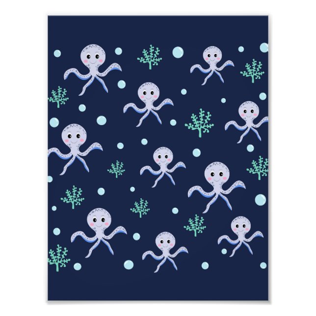 Foto Pulpito bajo el mar patrón para niños (Frente)