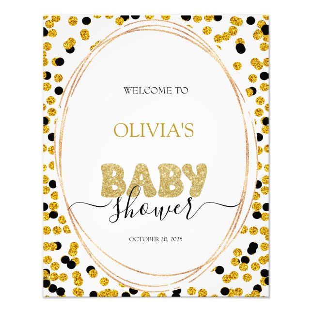 Foto Puntos negros y dorados señal de bienvenida de la  (Frente)