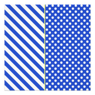 Foto Puntos y franjas de Polka Azul real de Saylor
