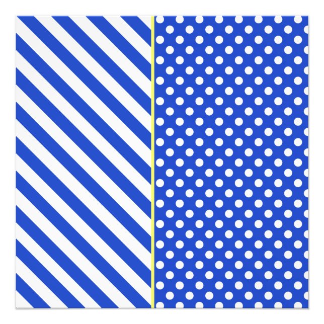 Foto Puntos y franjas de Polka Azul real de Saylor (Frente)