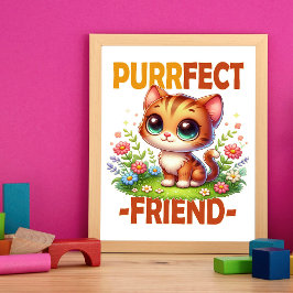 Foto Purfect Friend pun Cute naranja gato gatito person