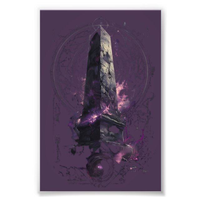 Foto Purple Cosmic Obelisk Occult Dark Art (Frente)