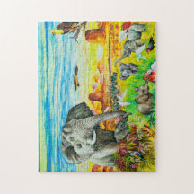 Foto puzzle con caja de regalo