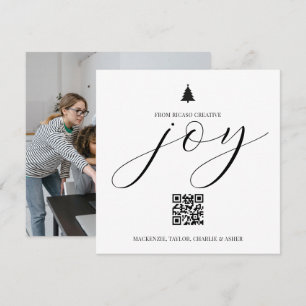 Foto QR Código de Navidad de Alegría Personalizado