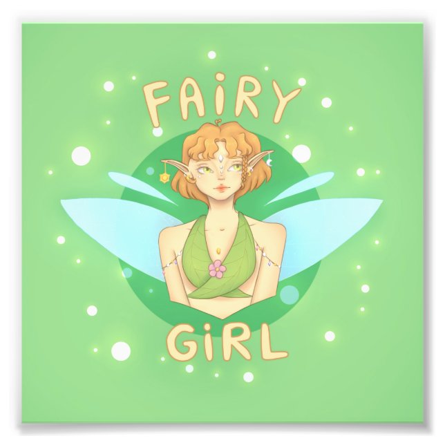 Foto Quadro Fairy Girl de fada com estilo (Frente)