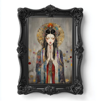 Foto Quan Yin: Buddhist Goddess Art Nouveau Poster
