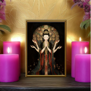 Foto Quan Yin: Diosa Budista Póster de Arte Nouveau Osc