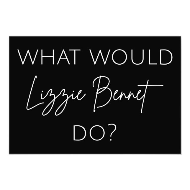 Foto ¿Qué Haría Lizzie Bennet? (Frente)