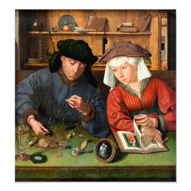 Foto Quentin Matsys - El prestamista y su esposa (Frente)
