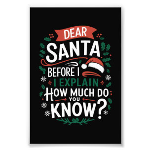 Foto Querido Santa Antes de que explique ¿Cuánto sabes?