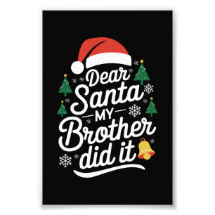 Foto Querido Santa Mi Hermano Lo Hizo Divertido Navidad