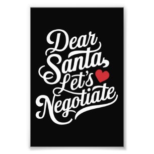 Foto Querido Santa Negociemos Regalo Divertido De Navid