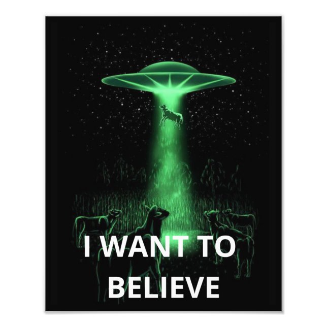 Foto Quiero creer, película retro 90, OVNI alienígena (Frente)