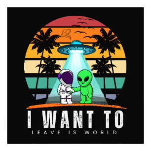 Foto Quiero Dejar es mundo Alien Vintage Atardecer