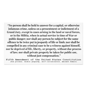 Foto Quinta enmienda a la constitución de Estados