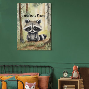 Foto Raccoon Personalizado Woodland