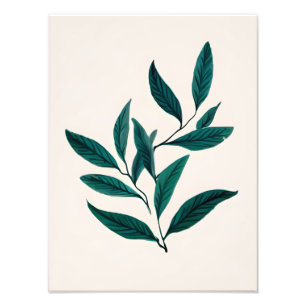 Foto Rama de acuarela delgada con hojas