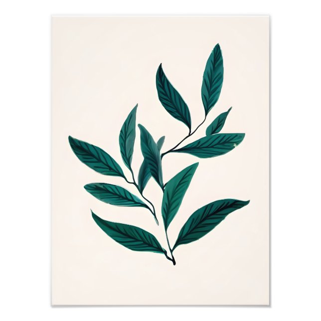 Foto Rama de acuarela delgada con hojas (Frente)