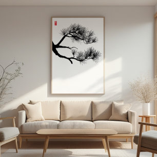 Foto Rama de árbol de pino - Arte de pared zen - Decora