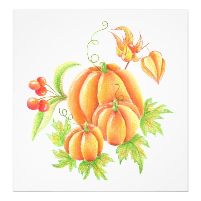 Foto Ramo festivo con calabaza (Frente)