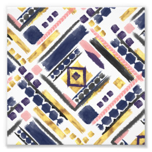 Foto Rasgos de pinturas geométricas de pintura de oro 