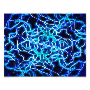 Foto Rayo de bobina azul de neón eléctrico Tesla