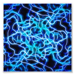 Foto Rayo de bobina azul de neón eléctrico Tesla