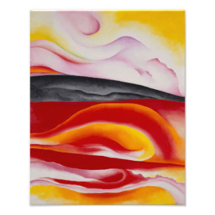 Foto Rayo rojo, amarillo y negro Georgia O'Keeffe