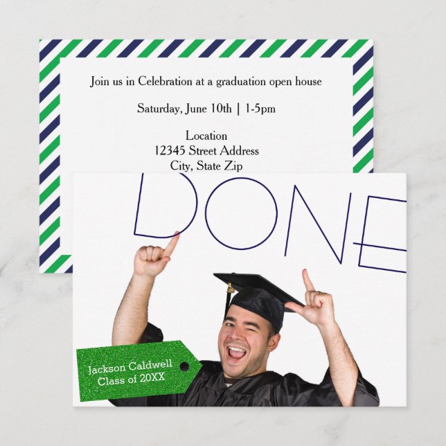 Foto realizada - Invitación a una fiesta de gradua (Anverso / Reverso)