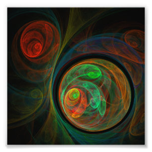 Foto Reborn Green Abstract Art Photo Print