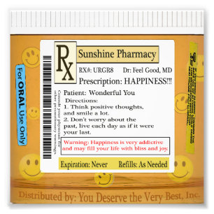 Foto Receta de RX para la felicidad