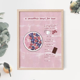 Foto Receta moderna de fruta rosa Smoothith Poster de A