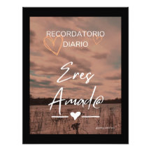 Recordatorio Diario Eres Amado cartel