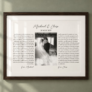 Foto Recuerdo de votos de boda personalizados