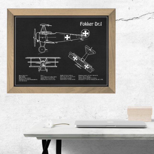 Foto Red Baron Fokker Dr. 1 - Aerplane Blueprint PD (Subido por el creador)