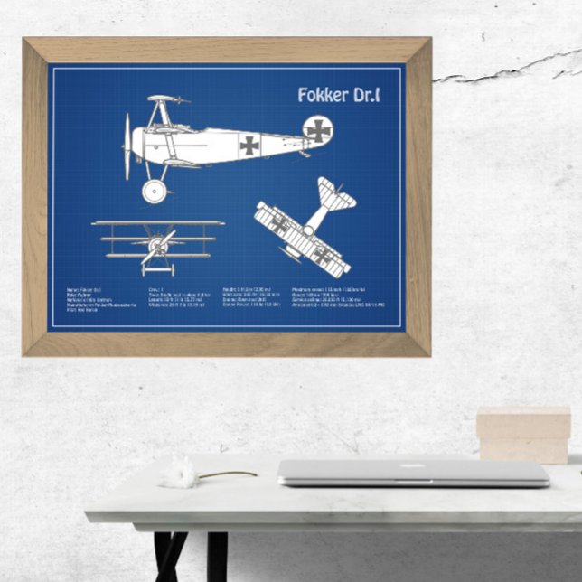 Foto Red Baron Fokker Dr. 1 - Airplane Blueprint ABD (Subido por el creador)