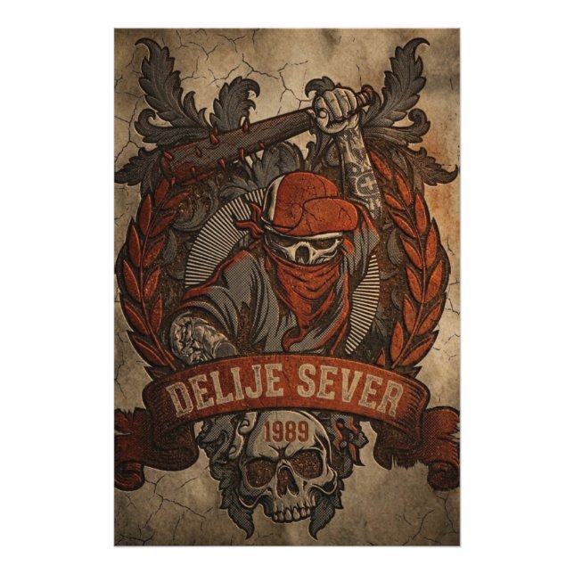 Foto Red Star Belgrade Delije Sever 1989 (Frente)