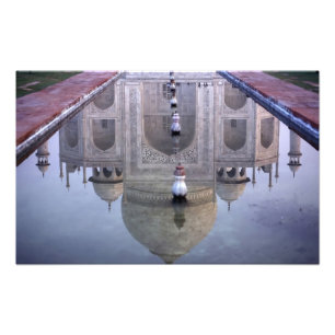 Foto reflejo del Taj Mahal, Agra, Uttar Pradesh,
