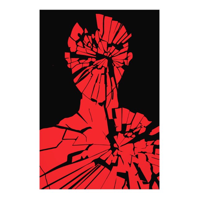 Foto Reflejo Rojo Destrozado (Frente)