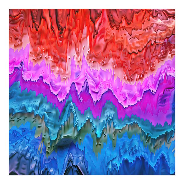 Foto "Reflexión radiante" Arte abstracto colorido (Frente)