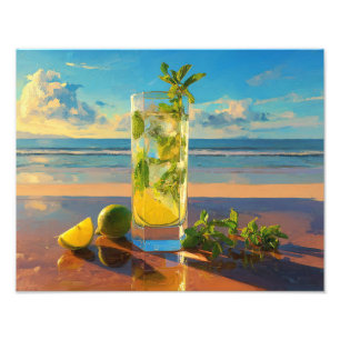 Foto Refresco de Playa Tropical Mojito Atardecer