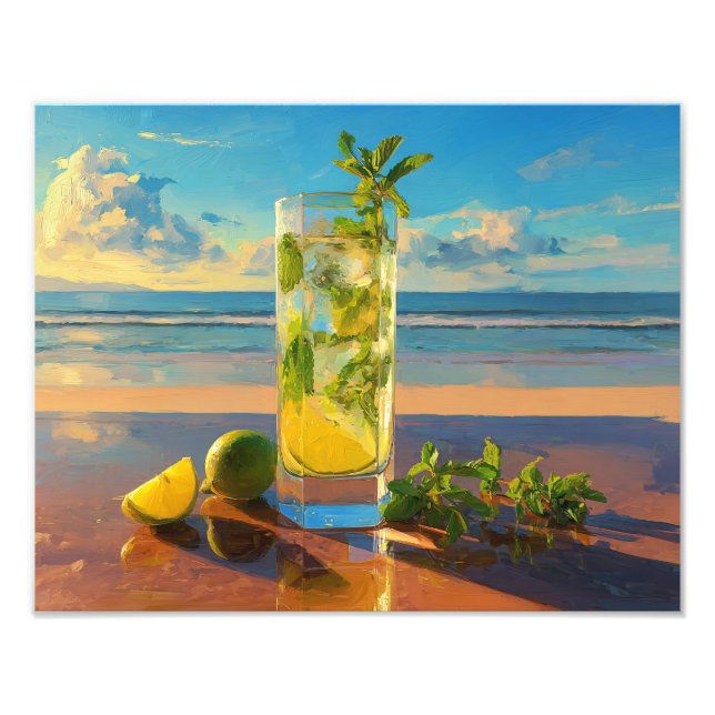 Foto Refresco de Playa Tropical Mojito Atardecer (Frente)