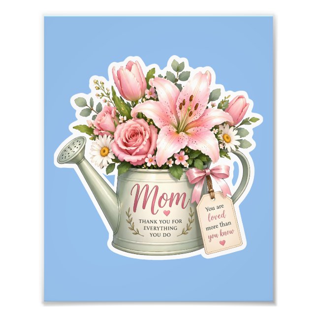 Foto Regadera de flores para mamá (Frente)