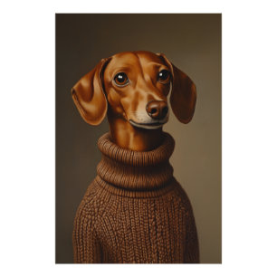 Foto Regal Dachshund en un cuello de tortuga