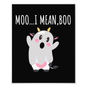 Foto Regalo de Halloween de Vaca Fantasma Moo Quiero de